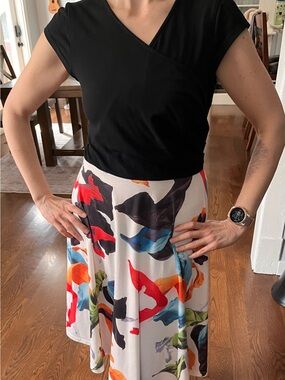 Multicolor Abstract Print Dress